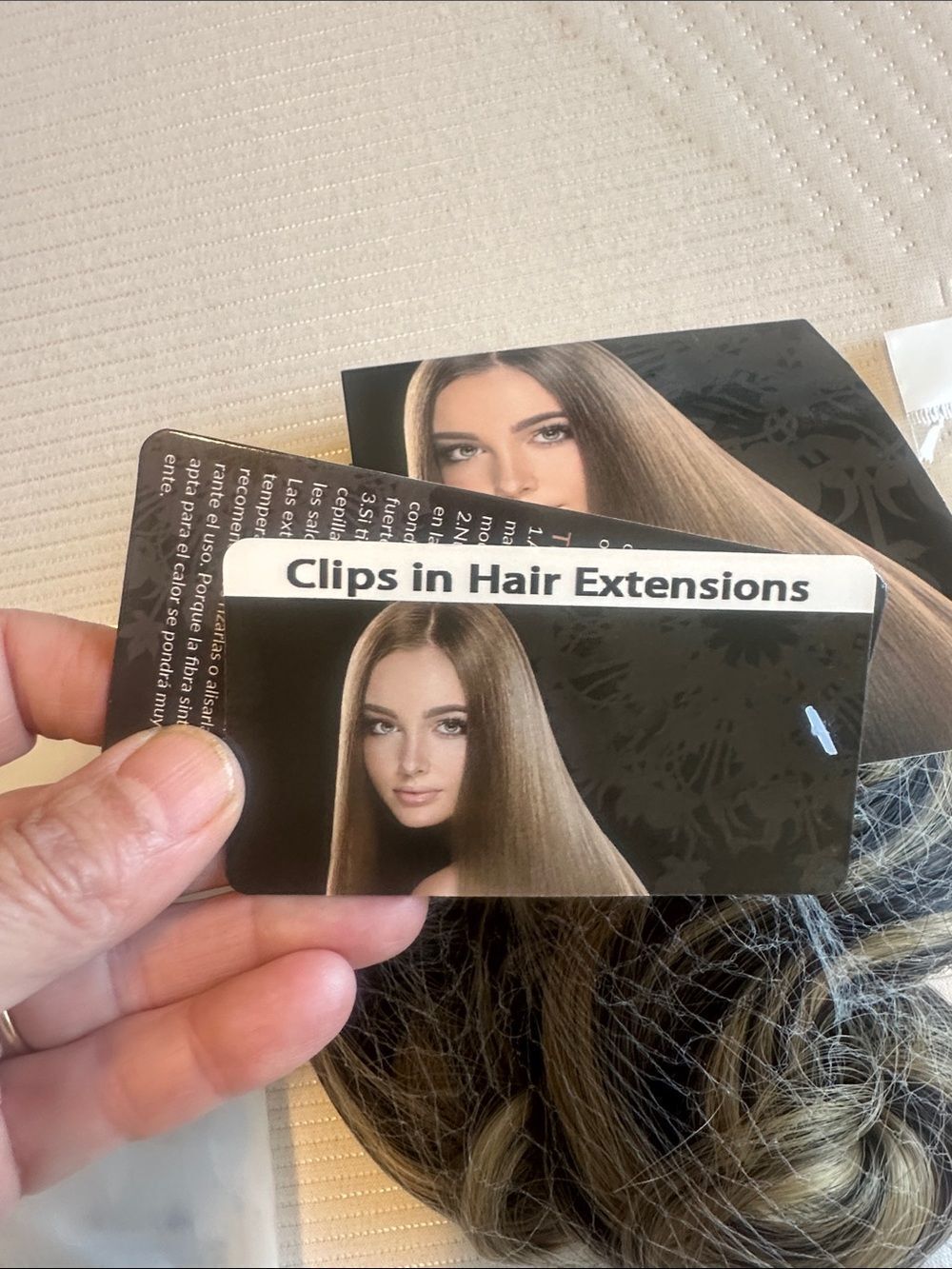 Clips In Hair Extensions - Light Brown - Picture 2 of 7